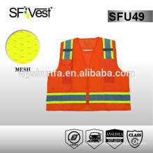 2015 New Products 100% Polyester Mesh safety surveyor vest